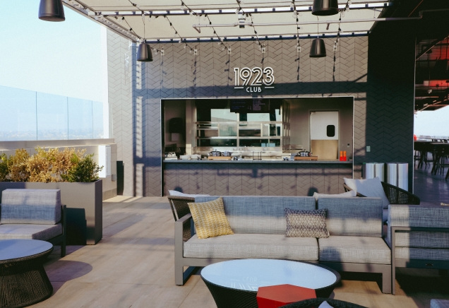 lounge seating on rooftop