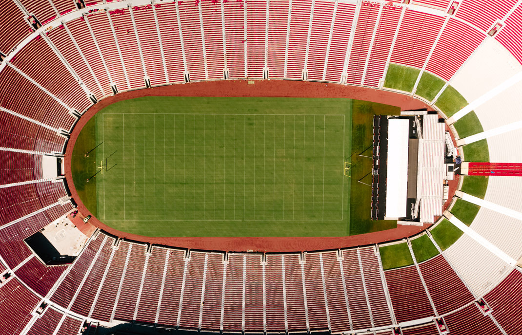 top view of field