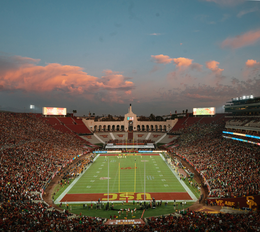 overlooking sunset of field