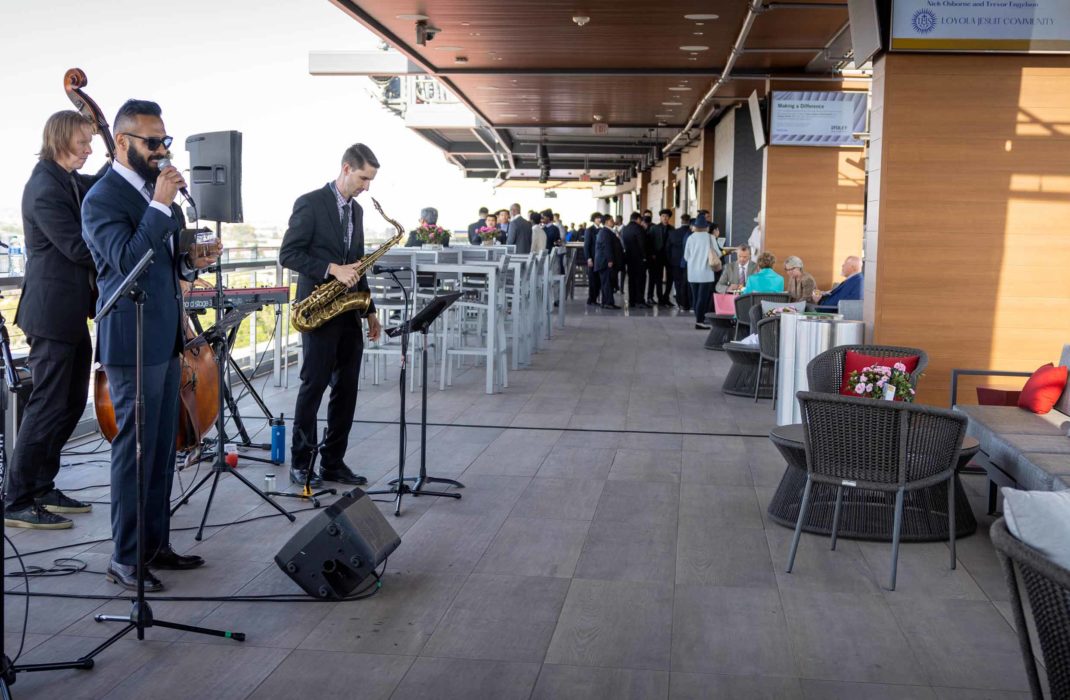 band performing