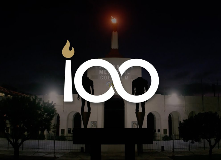 LA Coliseum 100 years logo